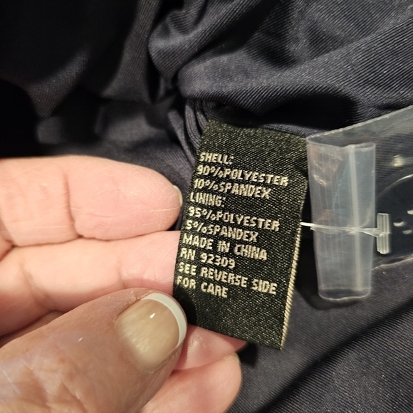 DG2 DIANE GILMAN Navy Blue Blazer Gabardine Business Career Jacket NEW NWT - Picture 10 of 12